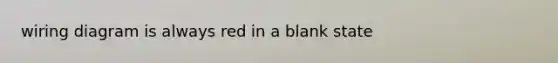 wiring diagram is always red in a blank state