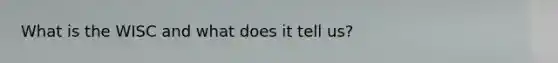 What is the WISC and what does it tell us?