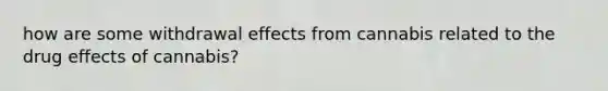 how are some withdrawal effects from cannabis related to the drug effects of cannabis?