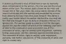 A woman purchased a tract of land from a man by warranty deed. Unbeknownst to the woman, the man was not the actual owner of the tract. The woman built a home on the tract and moved into it. Two years later, the actual owner learned of the man's transaction with the woman and prevented the woman from entering the tract from that point forward. This led to a costly court battle. When the woman notified the man and told him that she thought it was his duty to straighten this out, he ignored her. The woman would succeed in a suit for damages against the man for breach of which of the following covenants of title? A The covenant of quiet enjoyment only. B The covenants of seisin, right to convey, quiet enjoyment, warranty, further assurances, and the covenant against encumbrances. C The covenants of seisin, right to convey, quiet enjoyment, warranty, and further assurances. D The covenants of seisin and right to convey only.