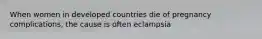 When women in developed countries die of pregnancy complications, the cause is often eclampsia