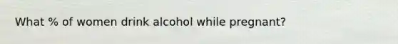What % of women drink alcohol while pregnant?