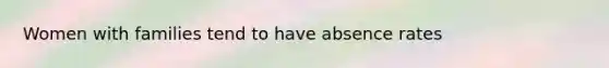 Women with families tend to have absence rates