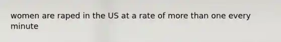 women are raped in the US at a rate of more than one every minute
