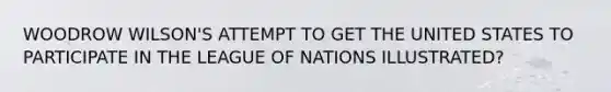 WOODROW WILSON'S ATTEMPT TO GET THE UNITED STATES TO PARTICIPATE IN THE LEAGUE OF NATIONS ILLUSTRATED?