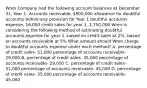 Wren Company had the following account balances at December 31, Year 1: Accounts receivable, 900,000 allowance for doubtful accounts before any provision for Year 1 doubtful accounts expense, 16,000 credit sales for year 1, 1,750,000 Wren is considering the following method of estimating doubtful accounts expense for year 1 -based on credit sales at 2% -based on accounts receivable at 5% What amount should Wren charge to doubtful accounts expense under each method? A. percentage of credit sales- 51,000 percentage of accounts receivable- 29,000 B. percentage of credit sales- 35,000 percentage of accounts receivable- 29,000 C. percentage of credit sales- 51,000 percentage of accounts receivable- 45,000 D. percentage of credit sales- 35,000 percentage of accounts receivable- 45,000