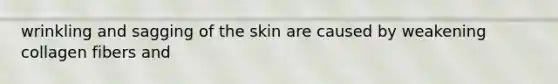 wrinkling and sagging of the skin are caused by weakening collagen fibers and