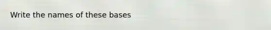 Write the names of these bases