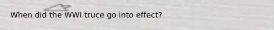 When did the WWI truce go into effect?
