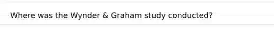 Where was the Wynder & Graham study conducted?