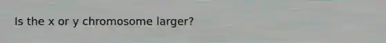 Is the x or y chromosome larger?