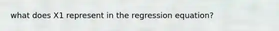 what does X1 represent in the regression equation?