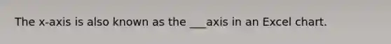 The x-axis is also known as the ___axis in an Excel chart.