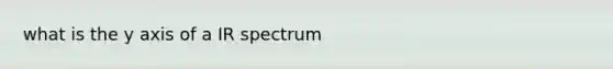 what is the y axis of a IR spectrum