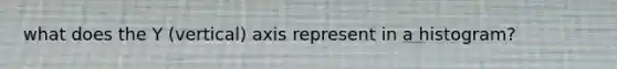 what does the Y (vertical) axis represent in a histogram?