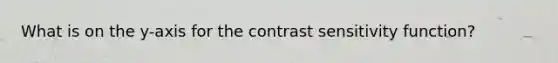 What is on the y-axis for the contrast sensitivity function?