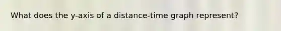 What does the y-axis of a distance-time graph represent?