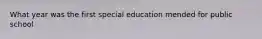 What year was the first special education mended for public school