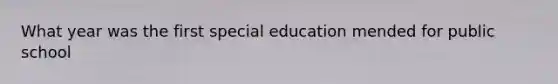 What year was the first special education mended for public school