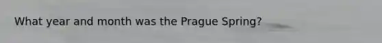 What year and month was the Prague Spring?