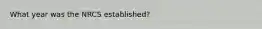 What year was the NRCS established?