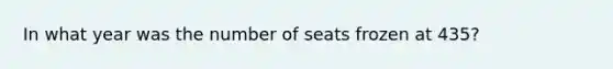 In what year was the number of seats frozen at 435?