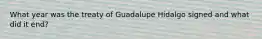 What year was the treaty of Guadalupe Hidalgo signed and what did it end?