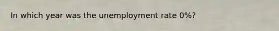 In which year was the unemployment rate 0%?