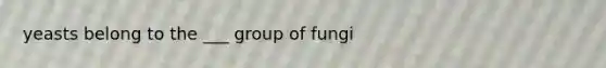 yeasts belong to the ___ group of fungi