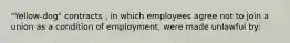 "Yellow-dog" contracts , in which employees agree not to join a union as a condition of employment, were made unlawful by: