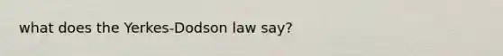 what does the Yerkes-Dodson law say?