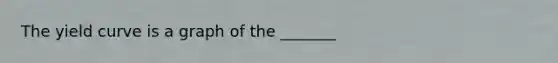 The yield curve is a graph of the _______