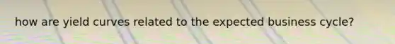 how are yield curves related to the expected business cycle?