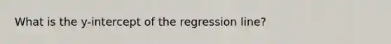 What is the y-intercept of the regression line?