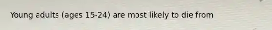 Young adults (ages 15-24) are most likely to die from