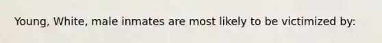 Young, White, male inmates are most likely to be victimized by: