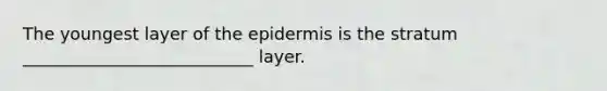 The youngest layer of the epidermis is the stratum ___________________________ layer.