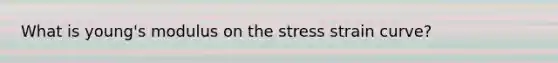 What is young's modulus on the stress strain curve?