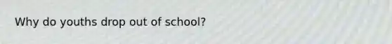 Why do youths drop out of school?