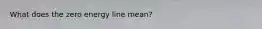 What does the zero energy line mean?
