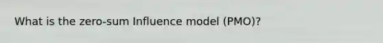 What is the zero-sum Influence model (PMO)?