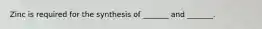 Zinc is required for the synthesis of _______ and _______.