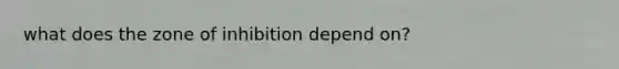 what does the zone of inhibition depend on?