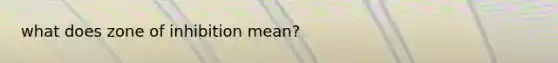 what does zone of inhibition mean?