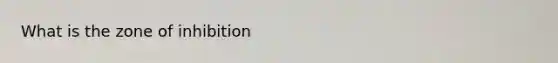 What is the zone of inhibition