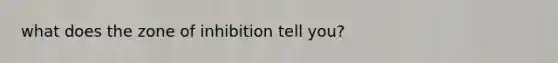 what does the zone of inhibition tell you?