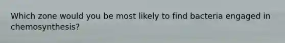 Which zone would you be most likely to find bacteria engaged in chemosynthesis?