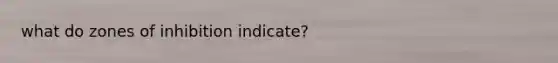 what do zones of inhibition indicate?