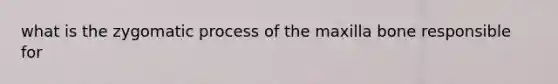 what is the zygomatic process of the maxilla bone responsible for