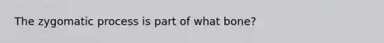 The zygomatic process is part of what bone?